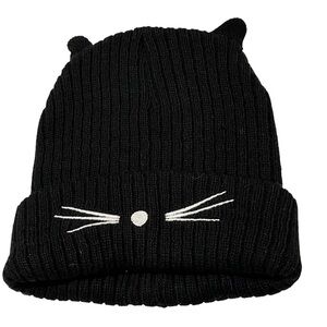 Colins Black Cat Winter Beanie Hat